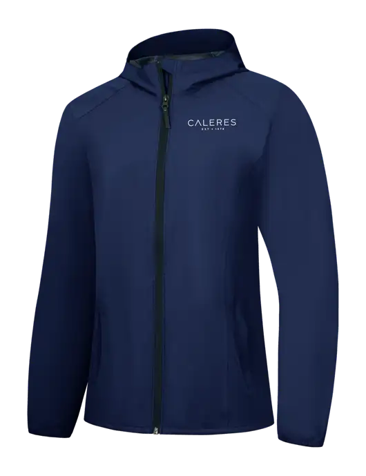 Womens Navy Essential Rain Jacket w/Caleres Logo