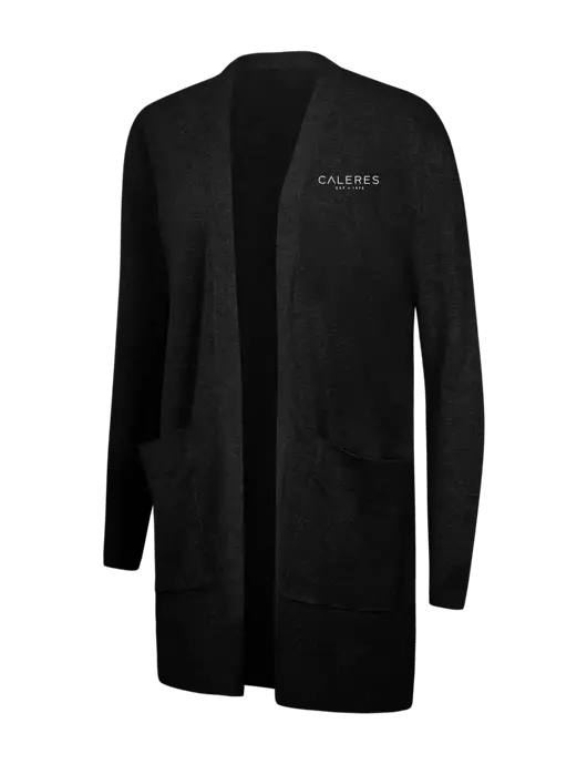 Mercer+Mettle Womens Black Open Front Cardigan Sweater w/Caleres Logo