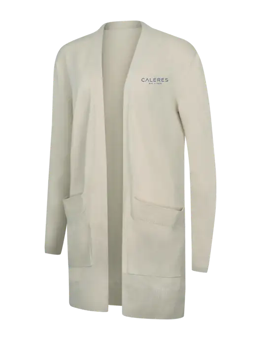 Mercer+Mettle Womens Ivory Open Front Cardigan Sweater w/Caleres Logo